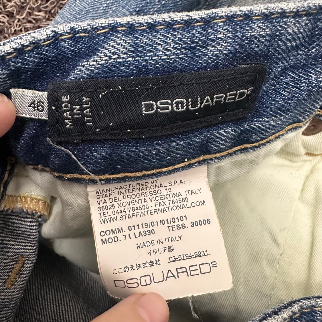디스퉤어드2 데님 워싱 찢청바지 팬츠 46사이즈 상품이미지10