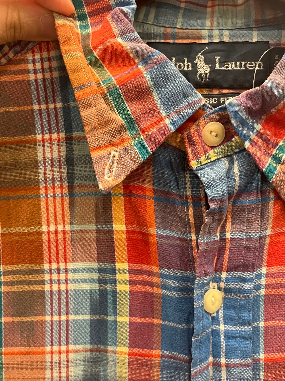 Polo RL 폴로 랄프로렌 CLASSIC FIT 체크 반팔 셔츠 상품이미지5