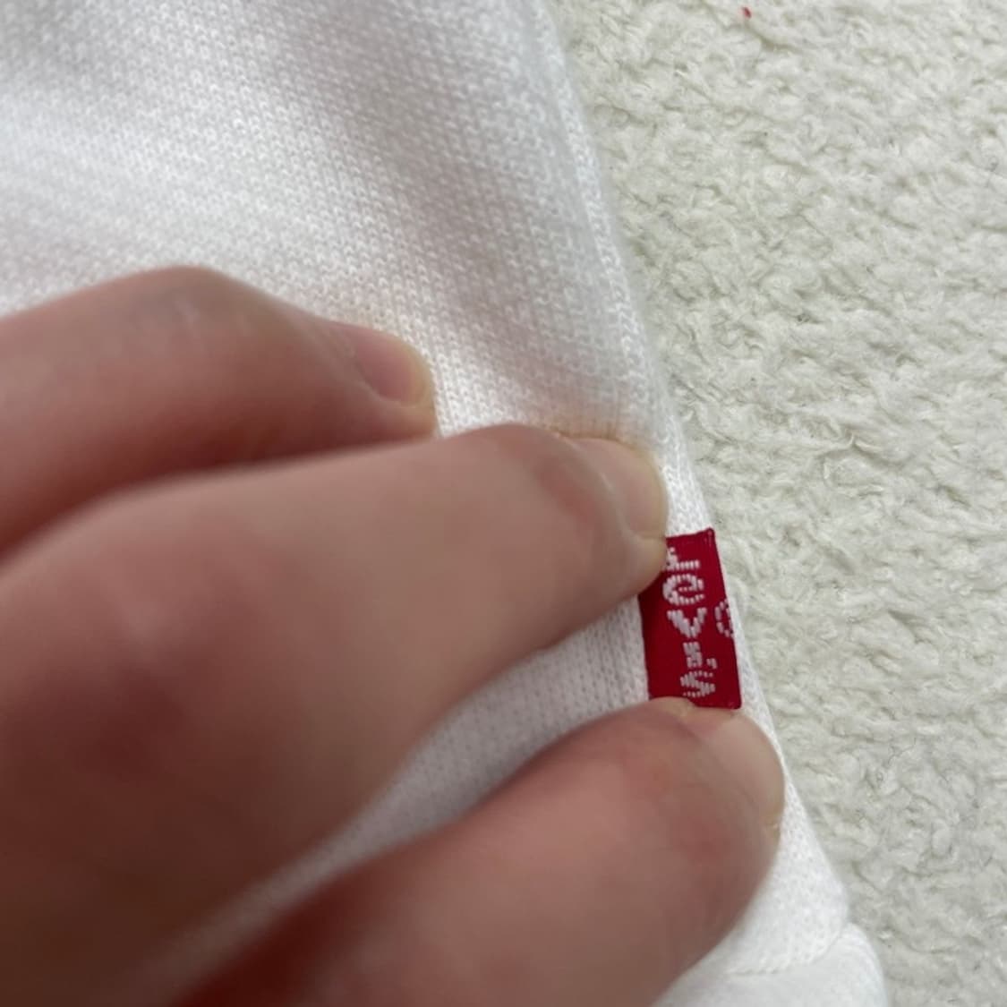 LEVI'S 로고 후드티 크림 L 상품이미지3