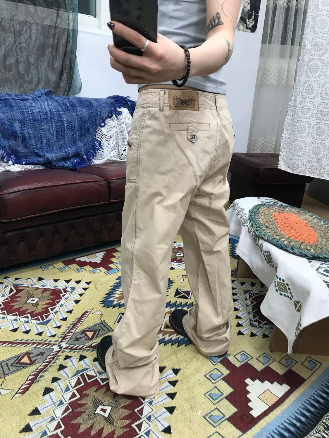 빈티지 지퍼 디테일 코튼팬츠 (Z1040) 상품이미지2