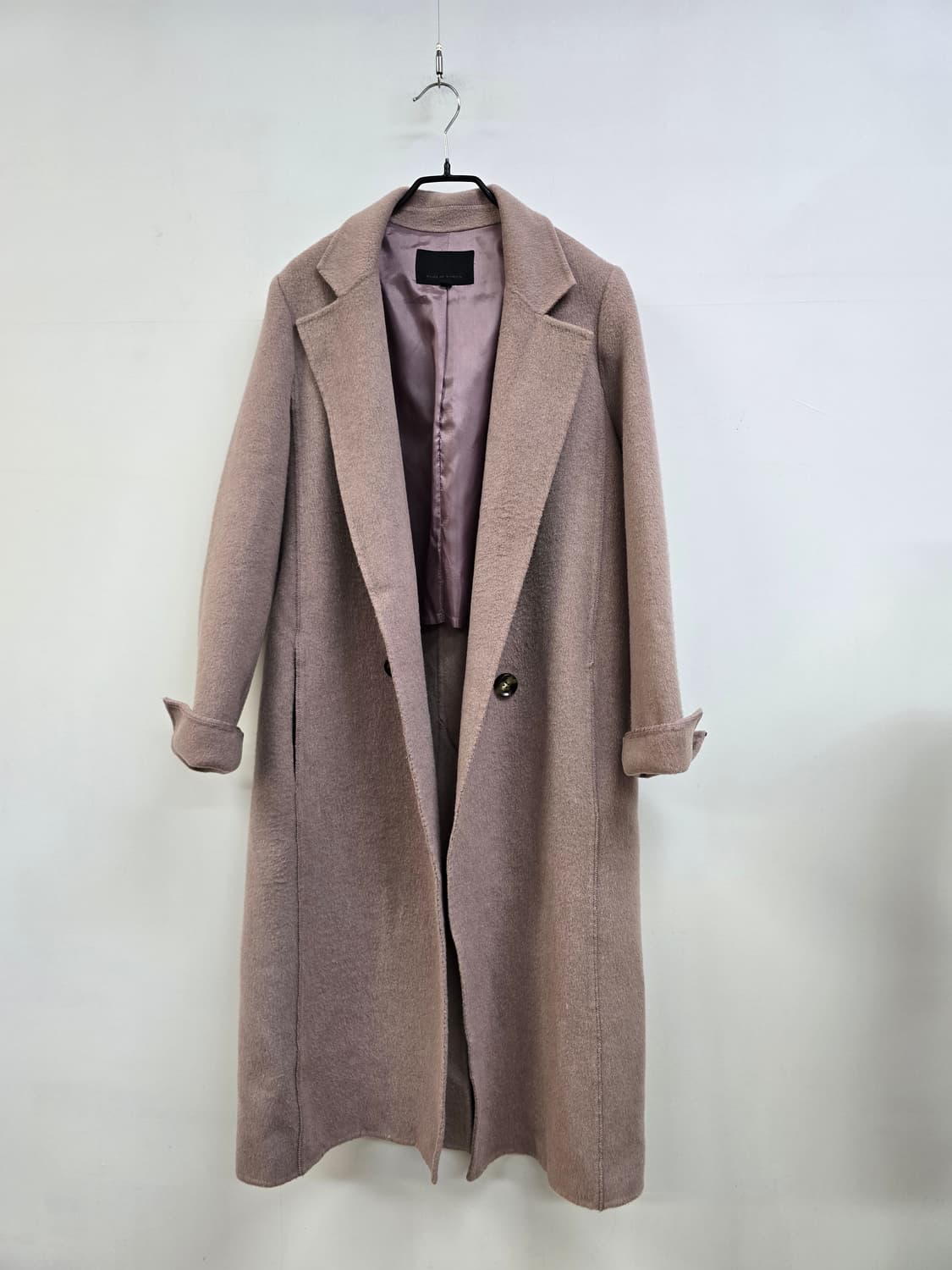 보브 캐시미어 블랜딩 오픈형 롱코트 상품이미지1