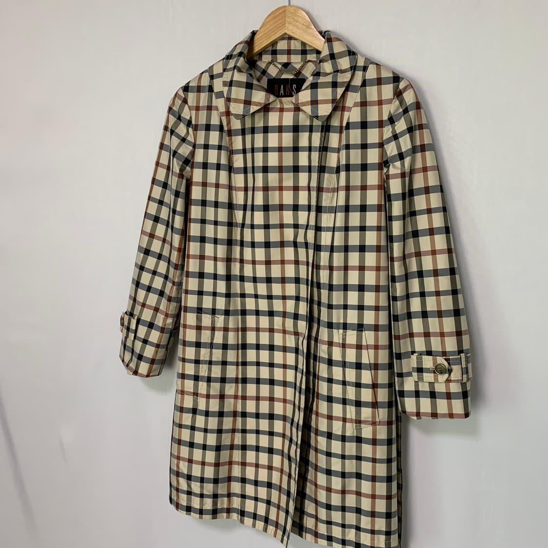 닥스 체크 하프 롱 트렌치 코트 여성 빈티지 자켓 상품이미지2