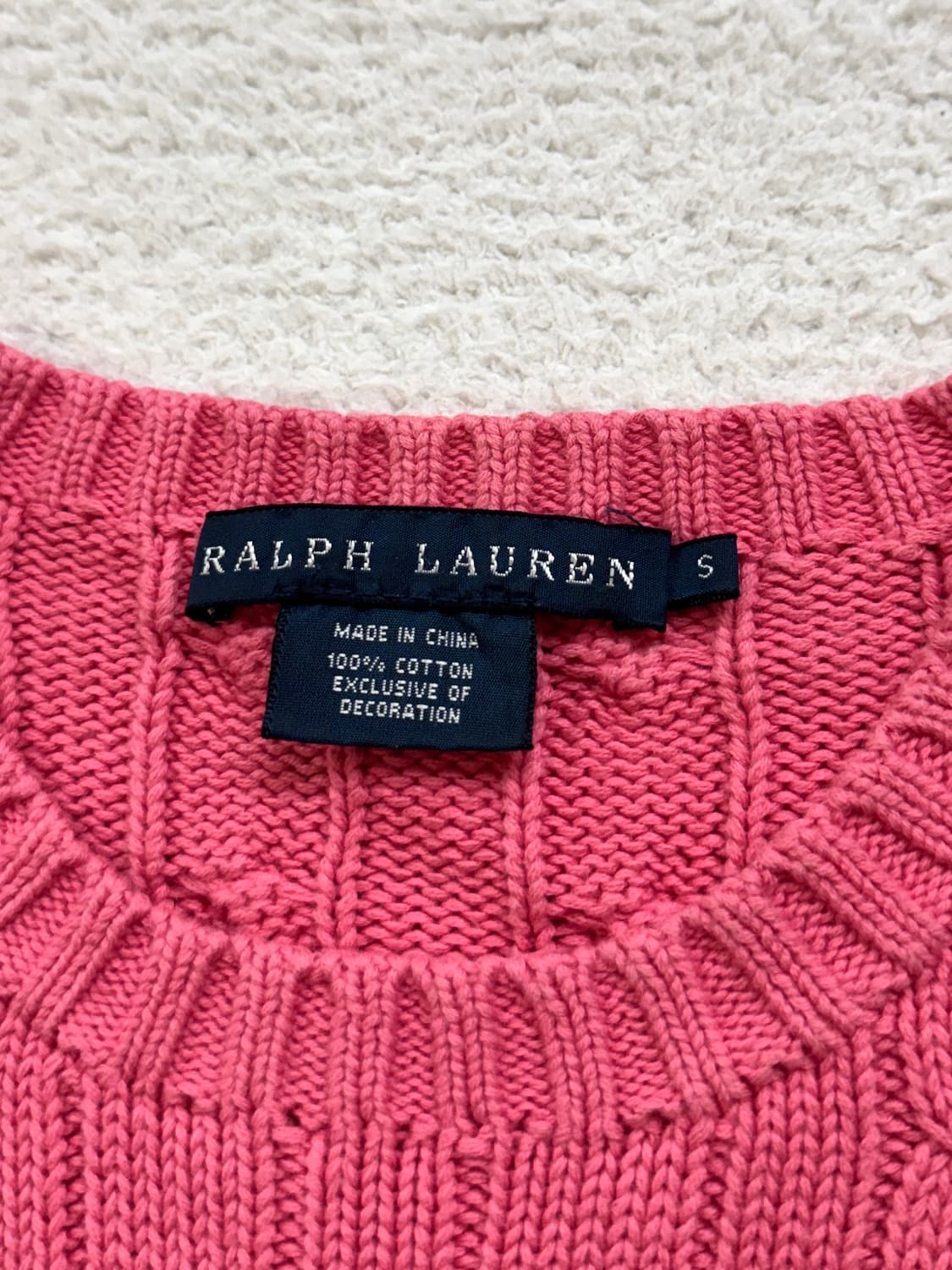 폴로 화이트 케이블 니트 상품이미지4