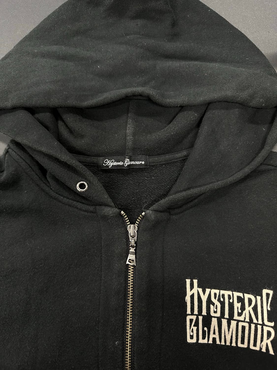 히스테릭 글래머 백프린팅 후드 집업 상품이미지6