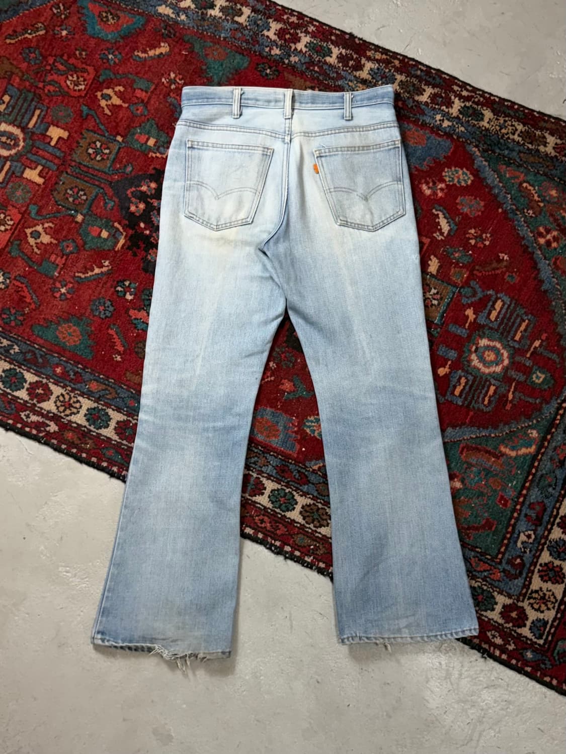 70's USA Made 빈티지 리바이스 646 벨바텀 부츠컷 오렌지탭 상품이미지3
