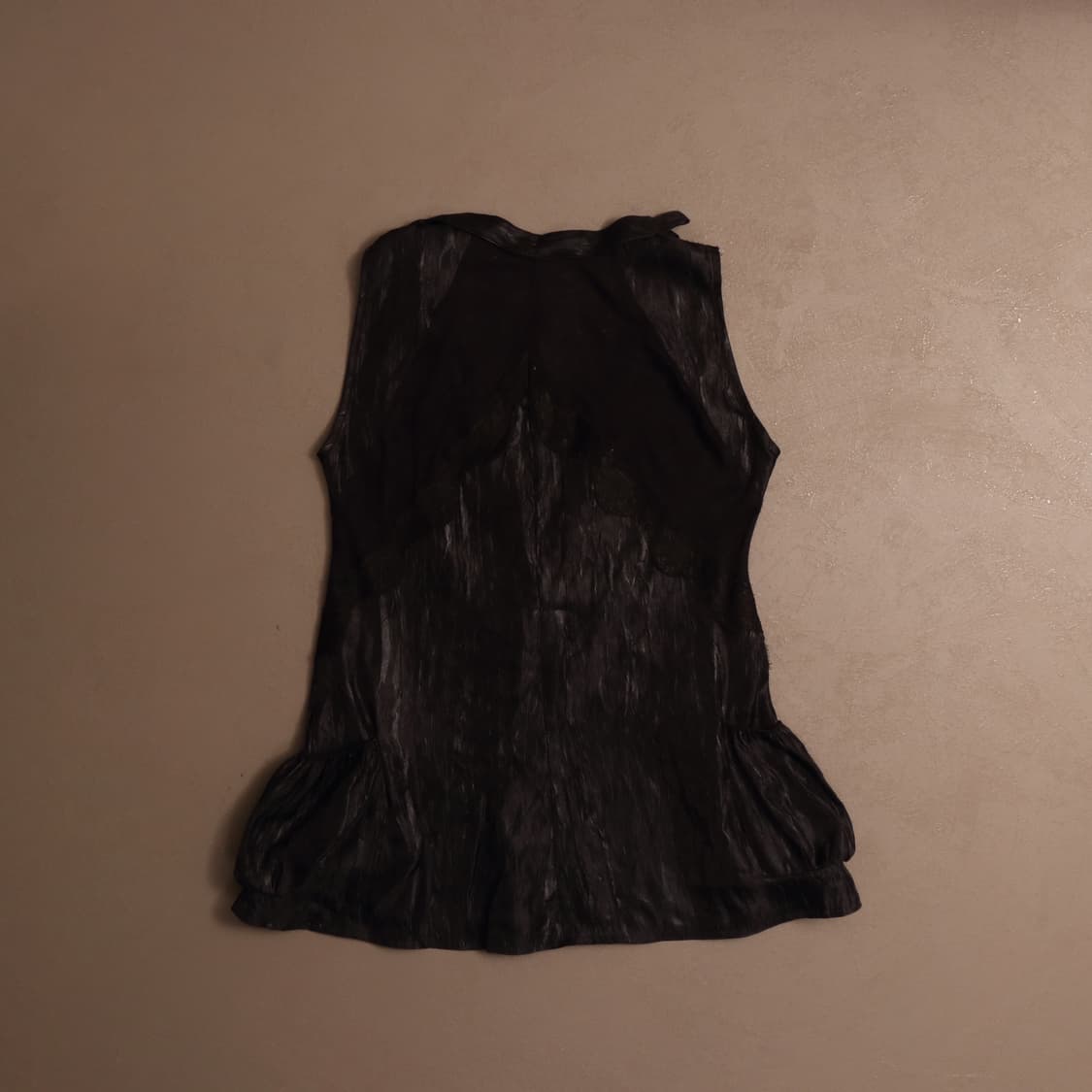 일본빈티지 그런지 그물 코팅 카고 조끼 원피스 A690 상품이미지4