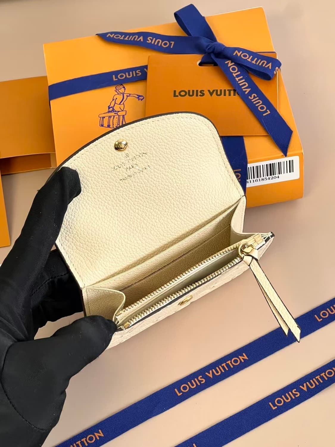 루이비통 로잘리 코인퍼스 로고 베이지 상품이미지4