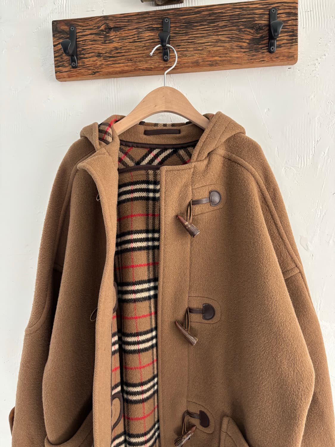 Burberry 버버리 브라운 후드 더플코트 상품이미지5