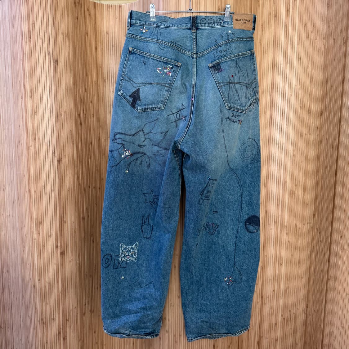 발렌시아가 라인스톤 배기팬츠 상품이미지4