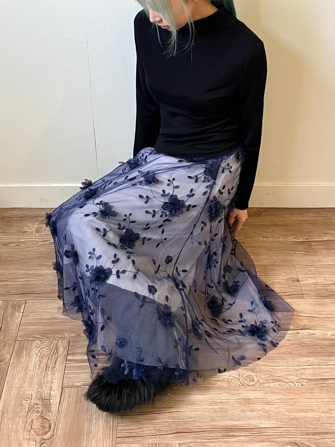 japan vtg 레이어드 플라워 스커트 상품이미지6