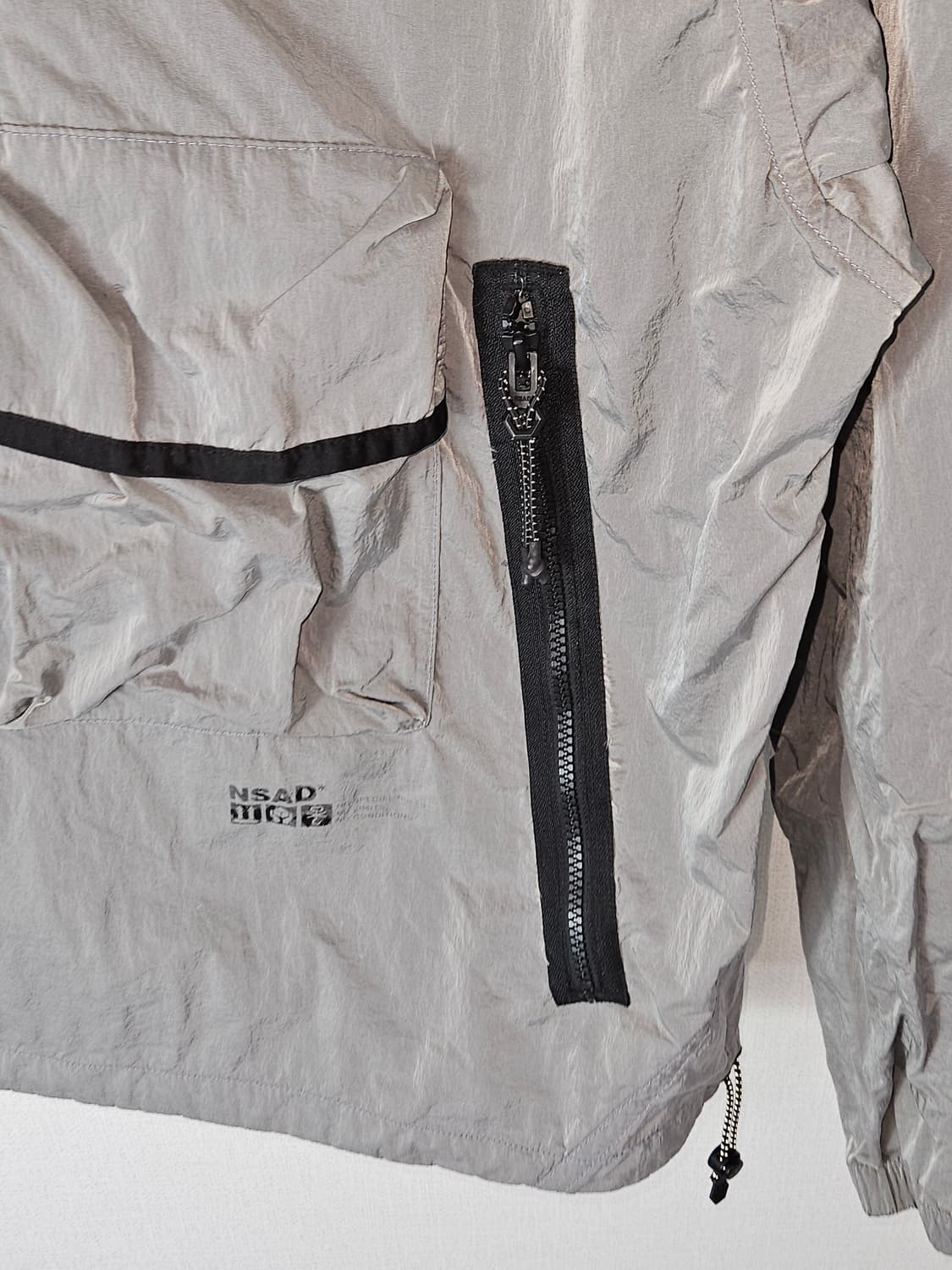 엔에스에이디 NSAD 나일론 메탈릭 아노락 바람막이 자켓 L (새상품) 상품이미지3