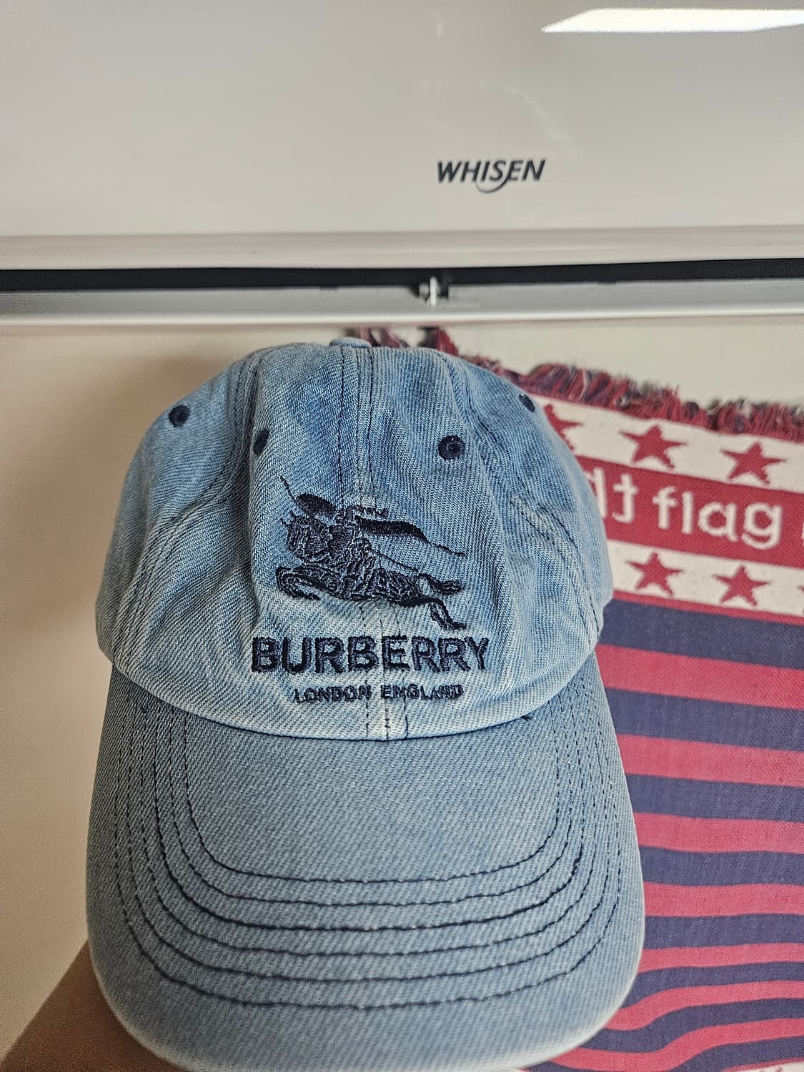 슈프림 x 버버리 데님 6-패널 캡 워시드 블루 - 22SS 상품이미지2