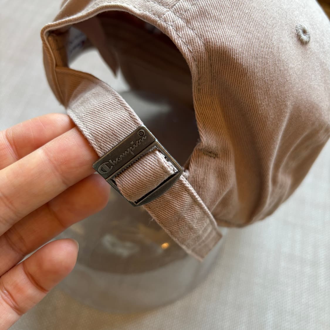 챔피온 c로고 코튼트윌 베이지 볼캡 (남녀공용) 상품이미지6