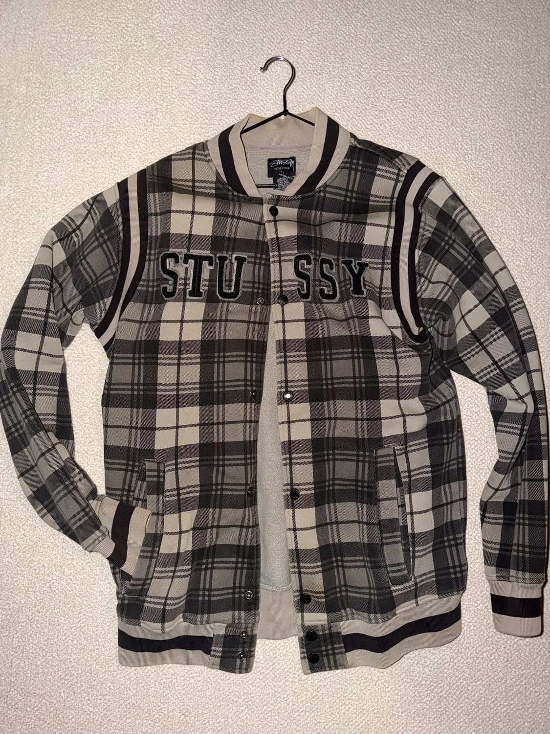 Stussy check cotton varsity jacket 상품이미지1
