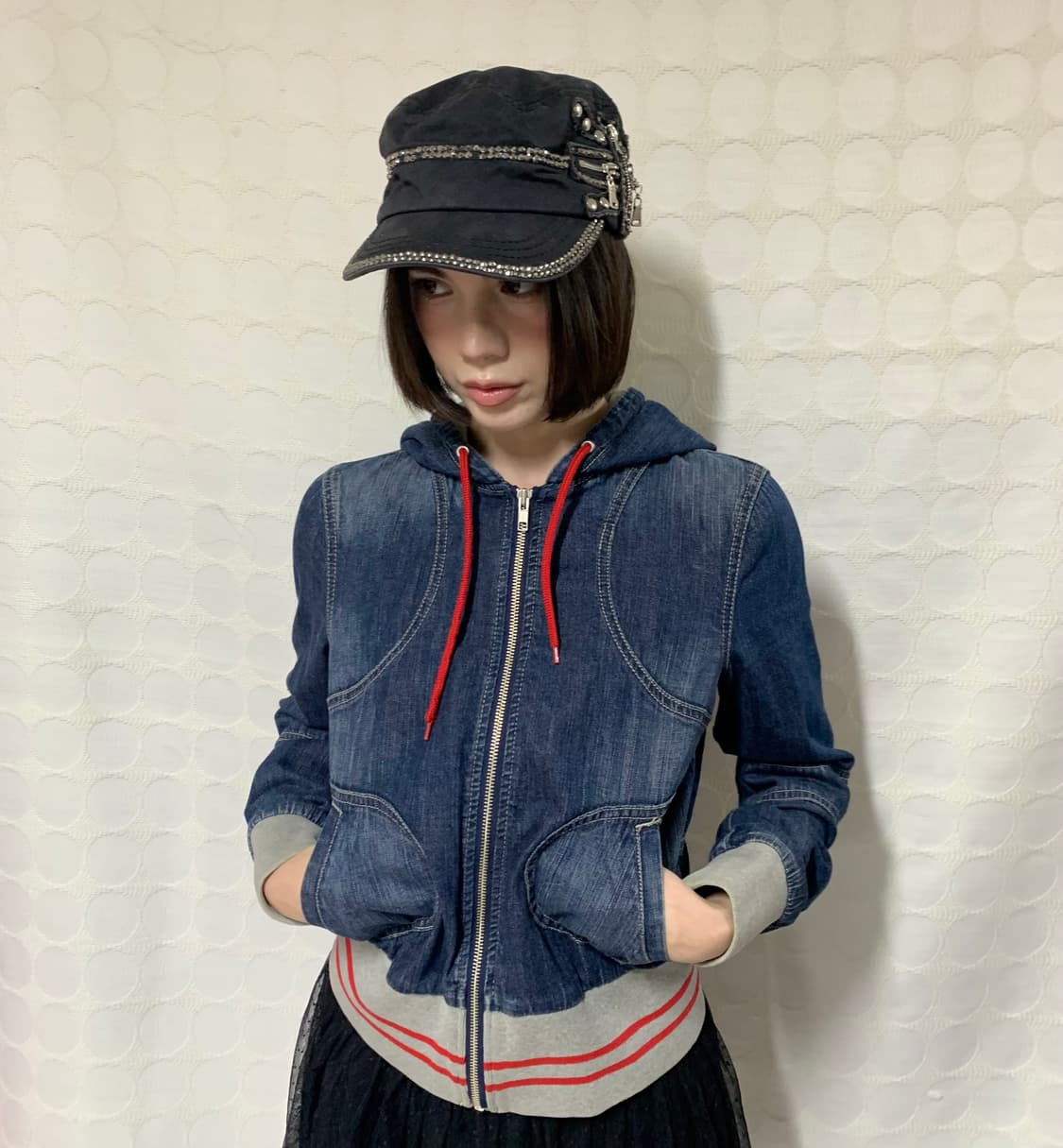 Armani Exchange 데님 후드 자켓  상품이미지1