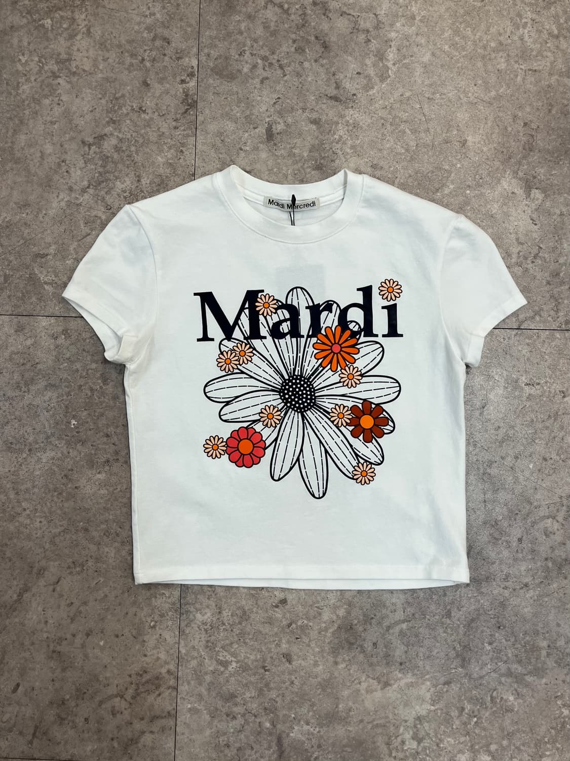 마르디 메르크디 크롭 반팔티 화이트 #csz4072 상품이미지4