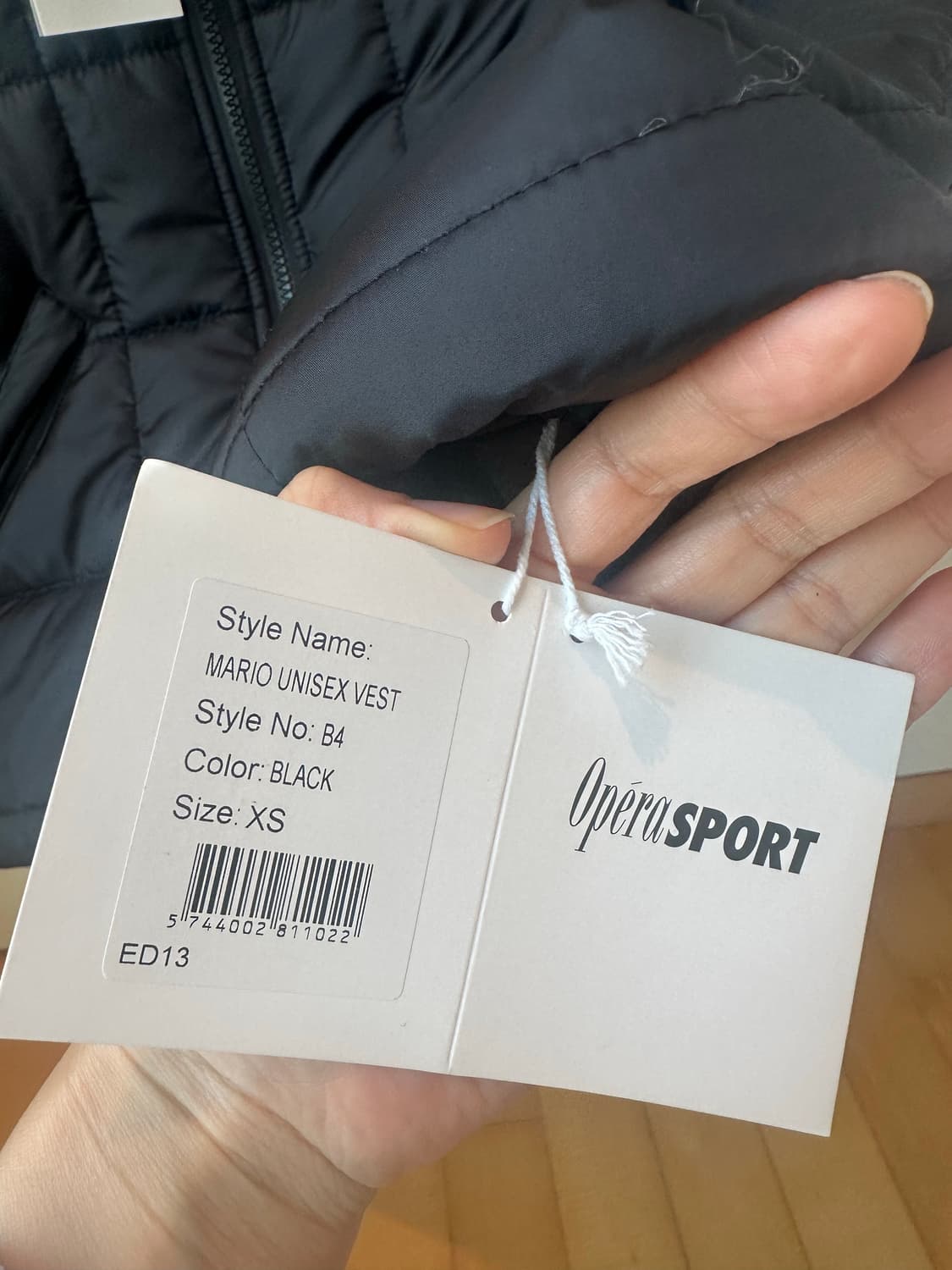 오페라 스포츠 OperaSPORT 마리오 패딩 베스트 XS 블랙 (미사용 상품이미지6
