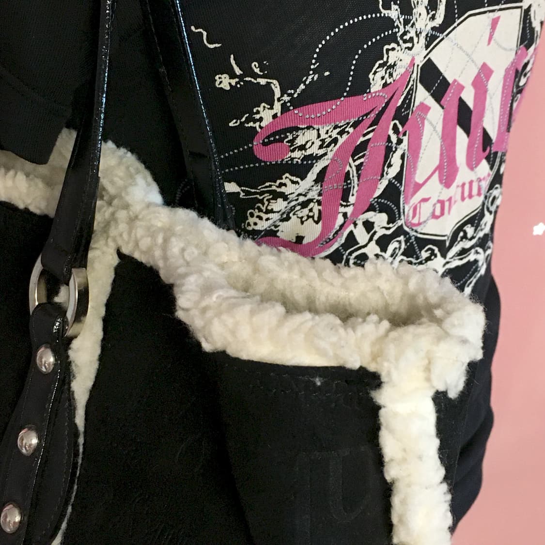 핑키앤다이안 블랙 퍼 숄더백 갸루 헤이세이 y2k 상품이미지7