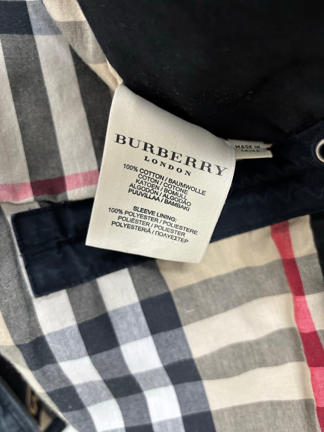 BURBERRY 버버리 런던 체크 안감 블루종 자켓 상품이미지5