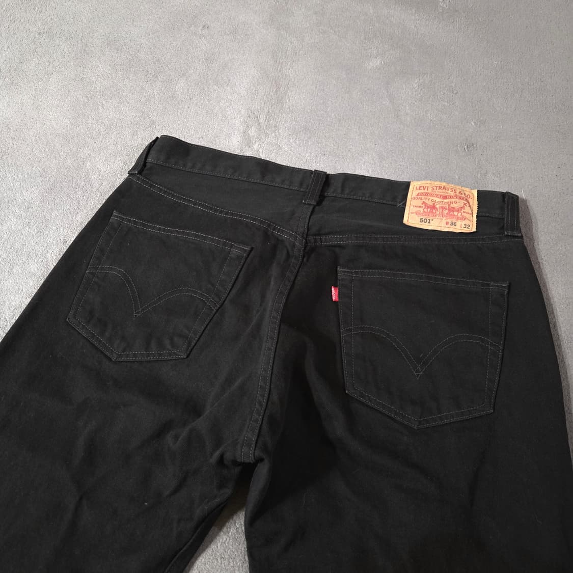 리바이스 501 블랙 데님 팬츠 36 x 32 상품이미지3