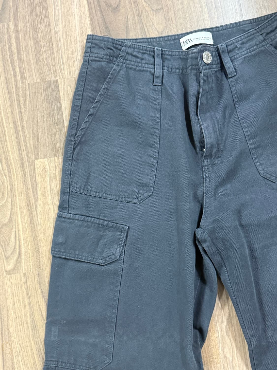 자라 일자핏 카고팬츠 28 네이비 상품이미지2
