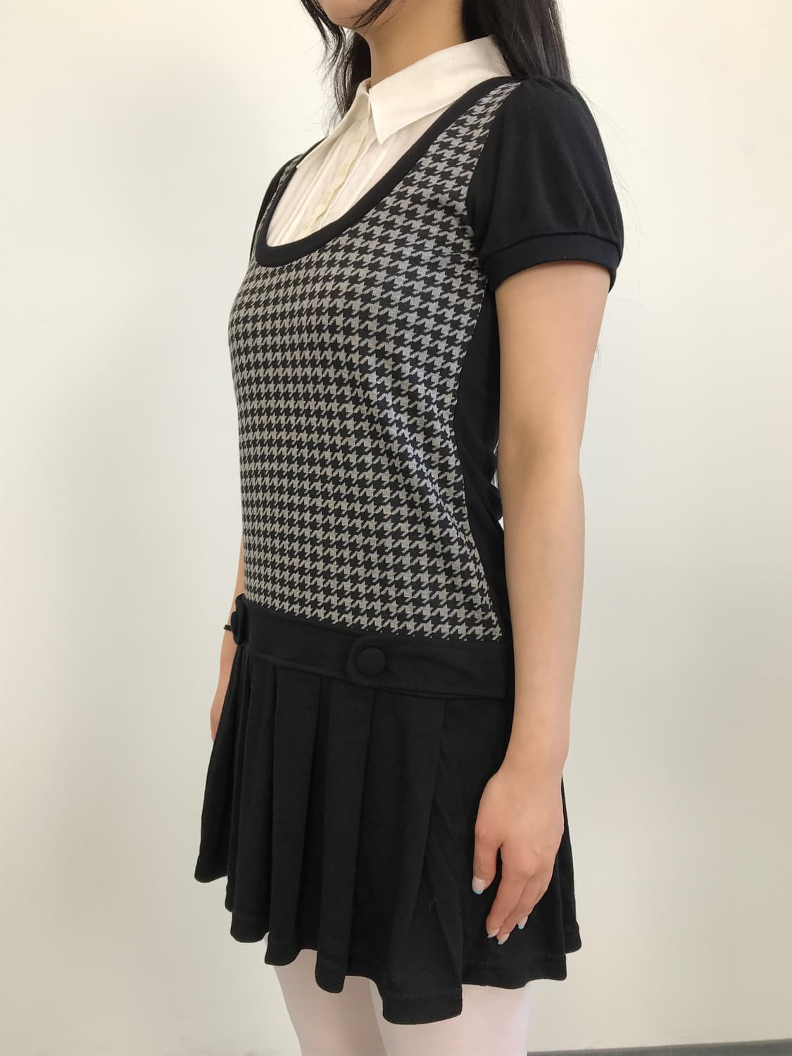 Jpn Minimal Checked Mini Onepiece 상품이미지3