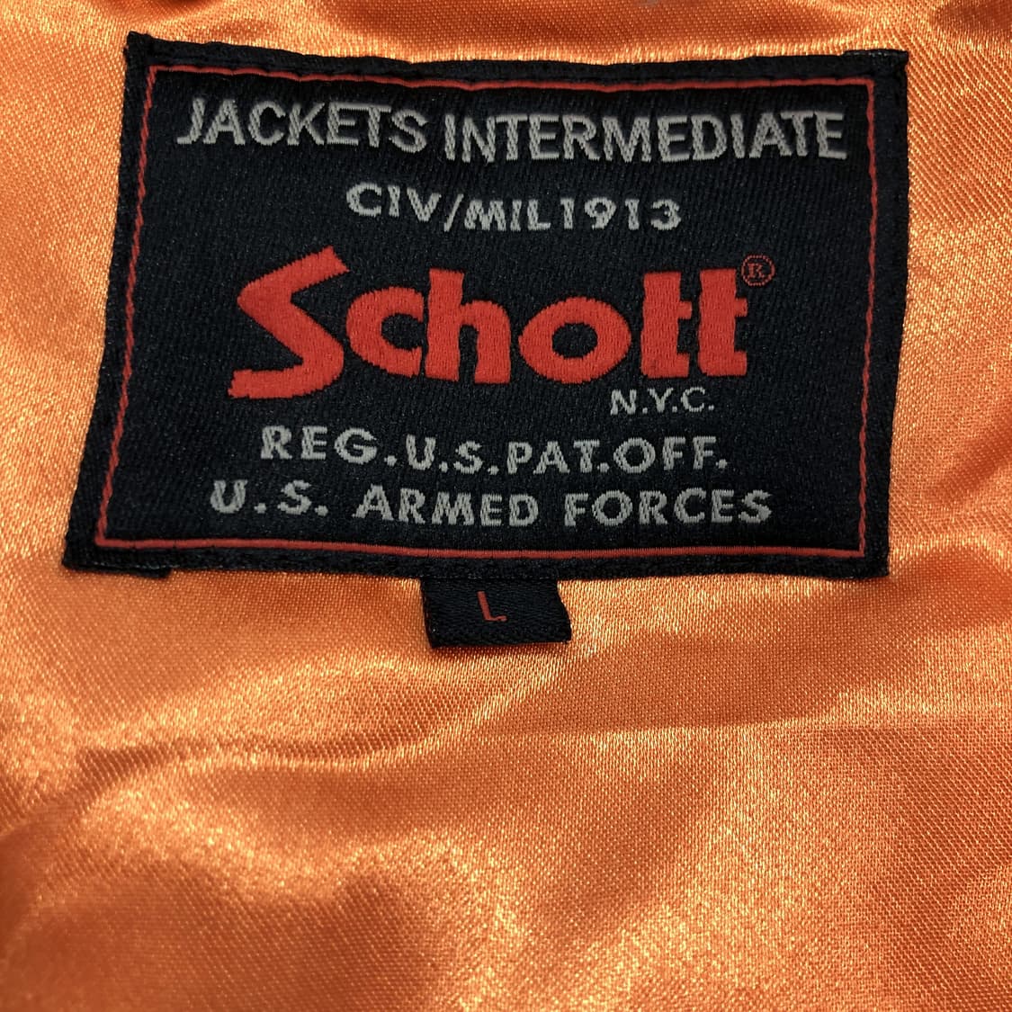 Schott 쇼트 NYC MA-1 플라이트 오리지널 항공점퍼 L 상품이미지5