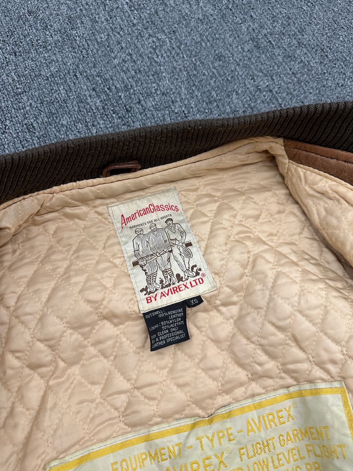 XS) 90s Avirex USA Real Leather Jacket 상품이미지7