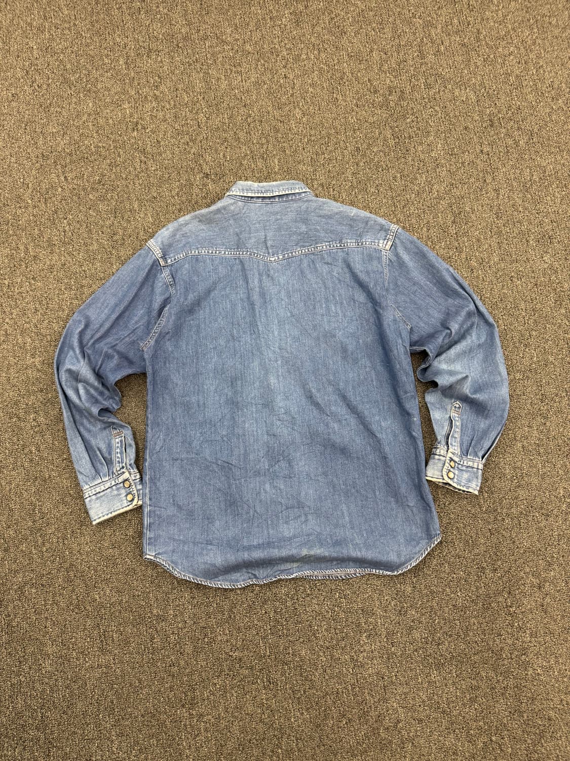 OS)리바이스 빈티지 오렌지 탭 웨스턴 데님 긴팔셔츠 상품이미지5