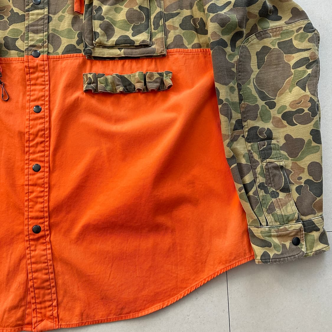 폴로 랄프로렌 스포츠맨 카모 오렌지 헌팅 셔츠 QR인증  상품이미지4