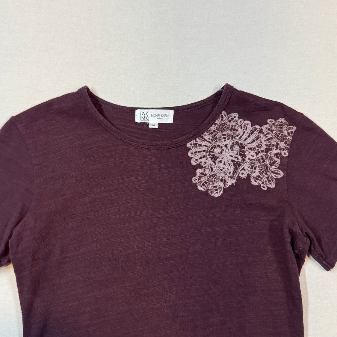 S) 미쉘 클랑 Michel Klein 슬러브 반팔 티셔츠 상품이미지3