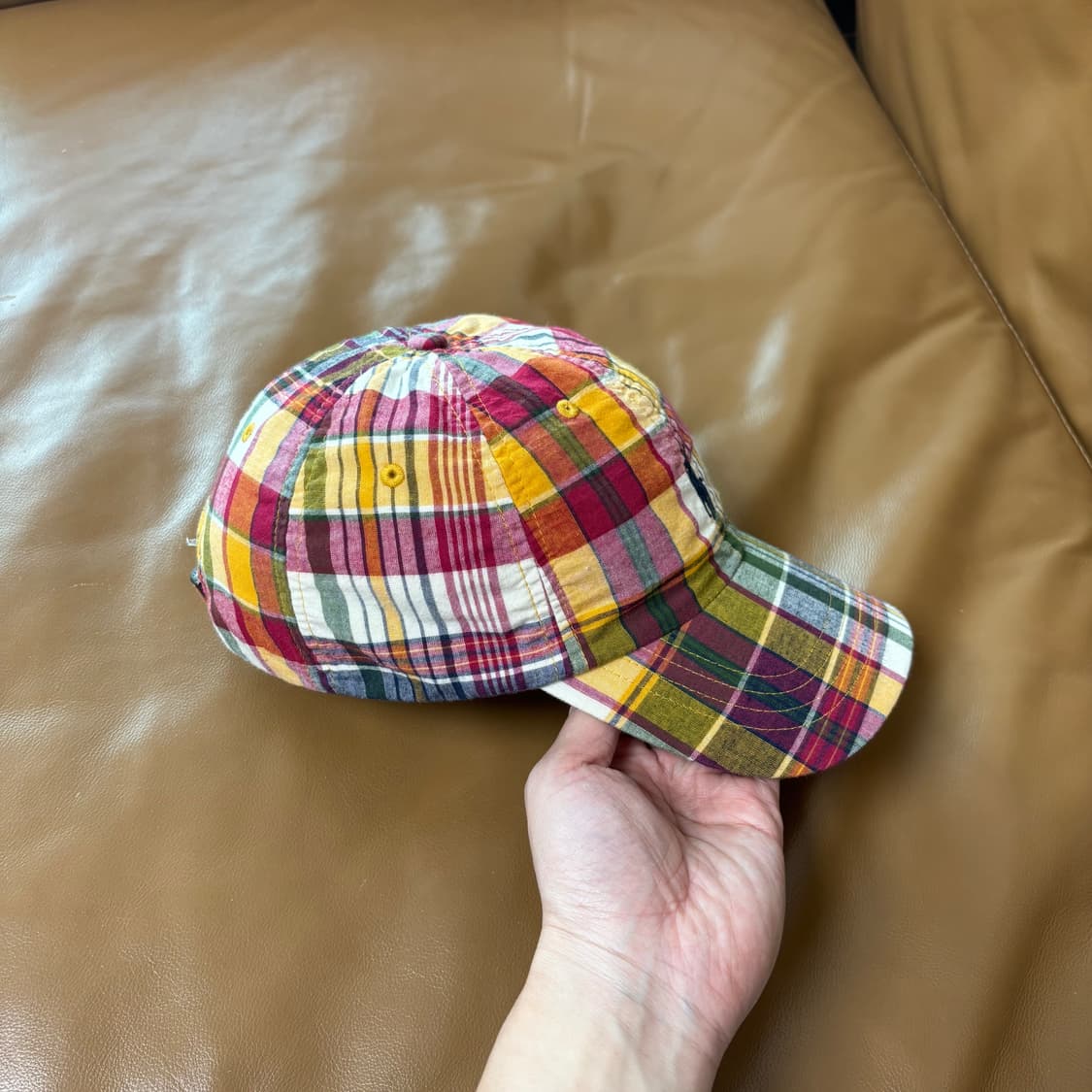 폴로 빔즈 6패널 볼캡 모자 마드라스 체크 상품이미지4
