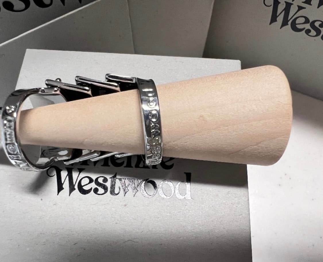 비비안웨스트우드 아카이브 블랙실버 아르테미스 너클링 반지 상품이미지7