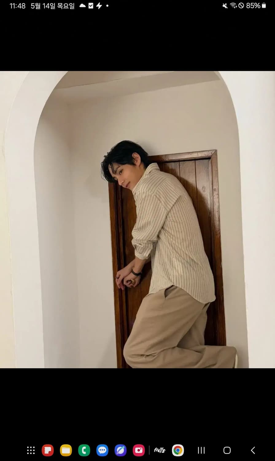렉토(RECTO) 레아 스트라이프 셔츠 S 상품이미지1