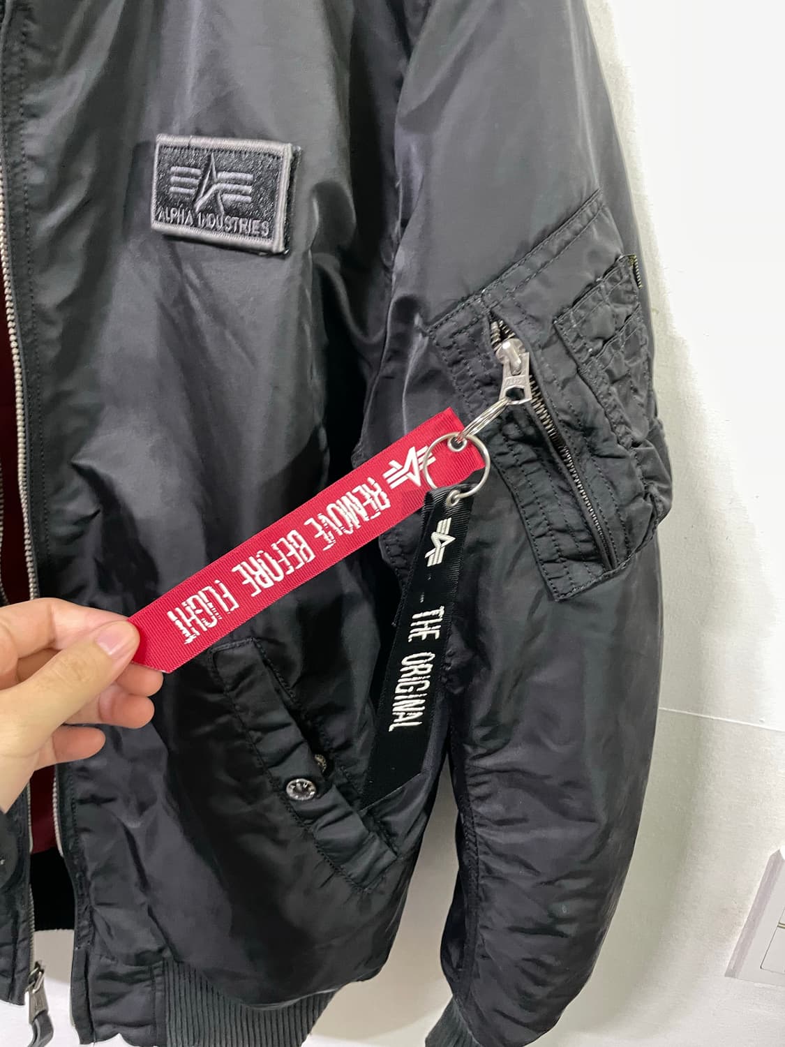 알파인더스트리 MA-1 블루종 봄버 자켓 넉넉 100 사이즈 상품이미지3