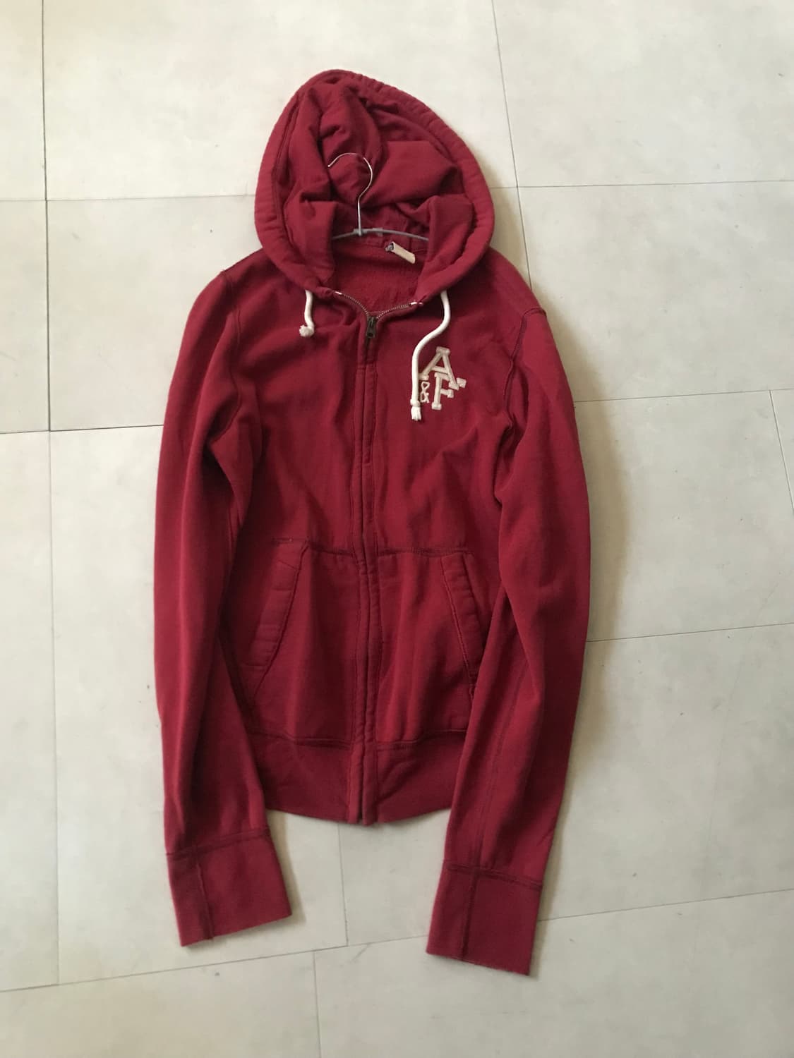 아베크롬비 딥레드 후드집업 상품이미지7