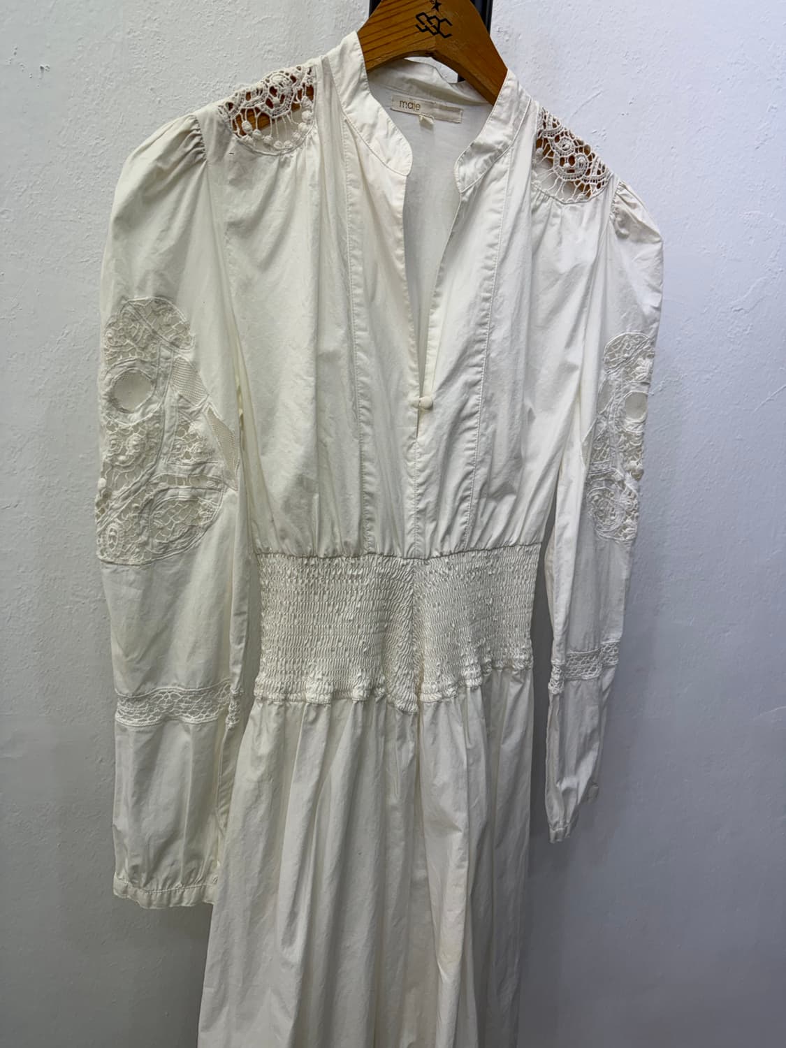정품) maje 마쥬 화이트 레이스 롱 원피스 1 상품이미지2