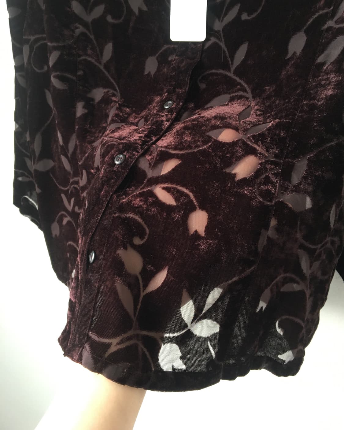Pattern point velvet shrit 상품이미지4
