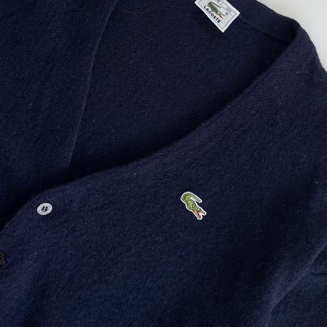 Lacoste  라코스테 자수 울 니트 가디건 상품이미지2