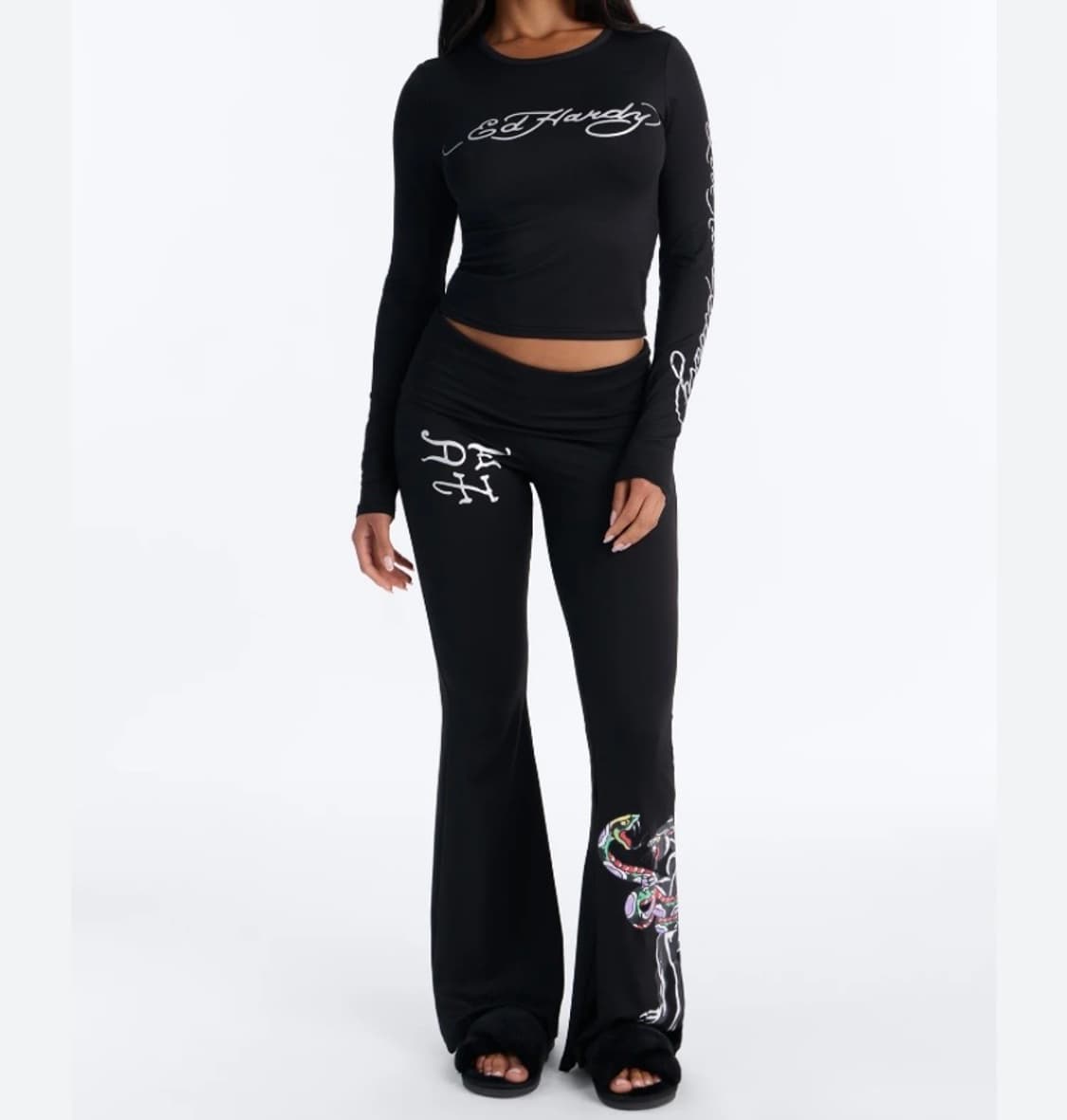 [세제품] 에드하디 요가복 폴드오버 레깅스 셋업 상품이미지1