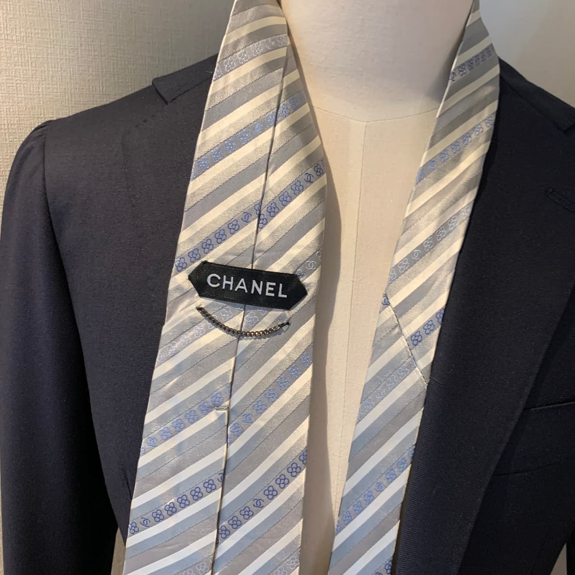 샤넬(CHANEL) 스트라이프 넥타이 명품 A+등급 상품이미지2