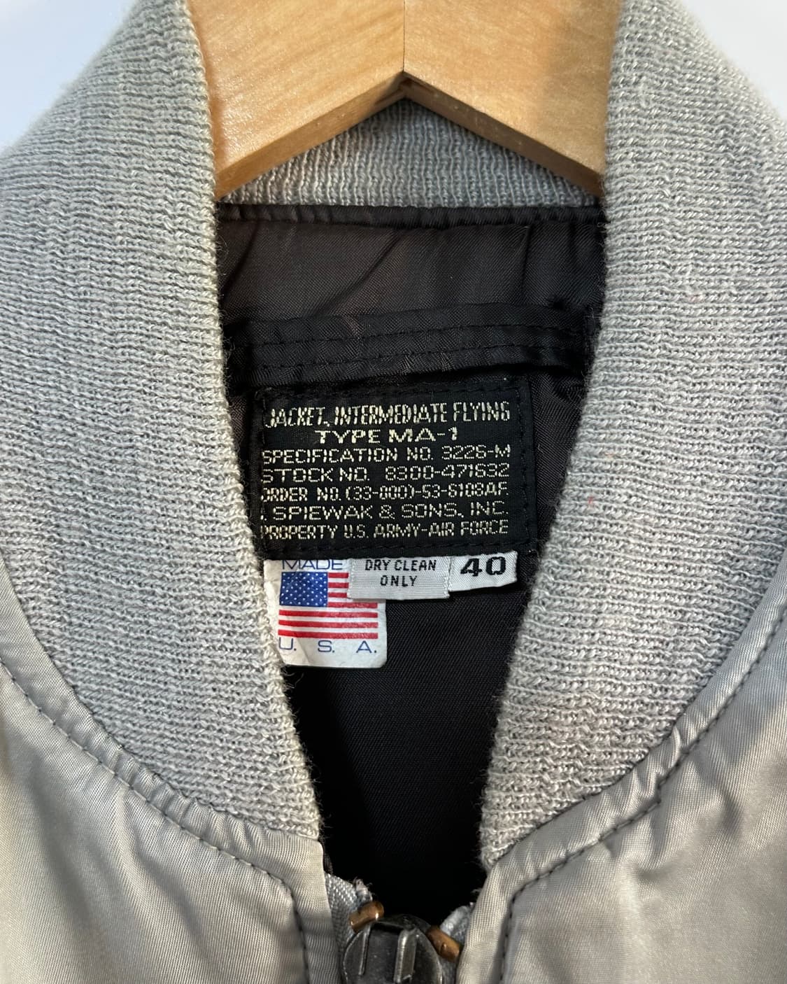 스피왁 실버그레이 Ma-1 봄버 자켓(va.51) 상품이미지6