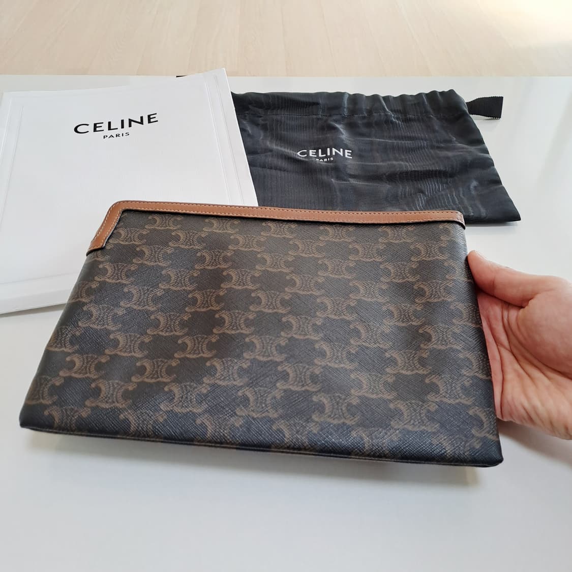 [100%/정품] 셀린느 트리옹프 캔버스 클러치,셀린느파우치,셀린느클러치 상품이미지2