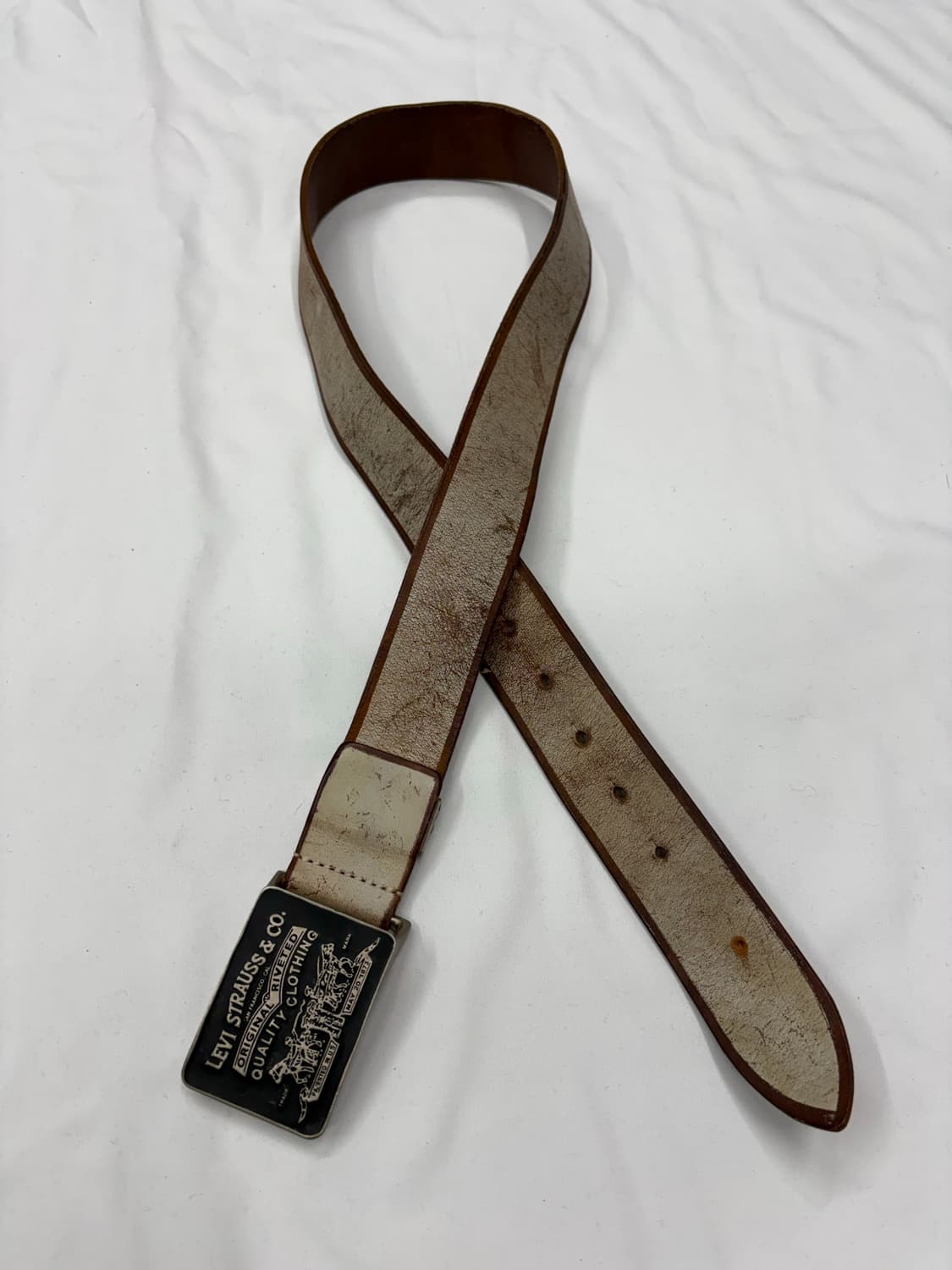Levi’s 리바이스 빈티지 디스트레스드 레더 벨트 상품이미지3