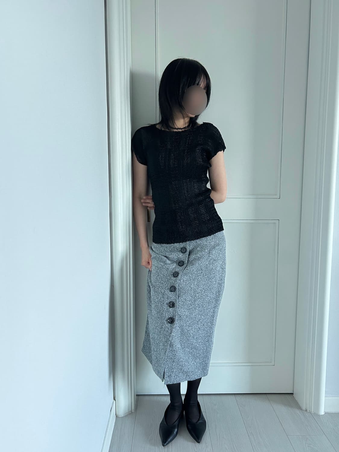 Sheer Pleats Blouse / 빈티지 플리츠 티셔츠 상품이미지2