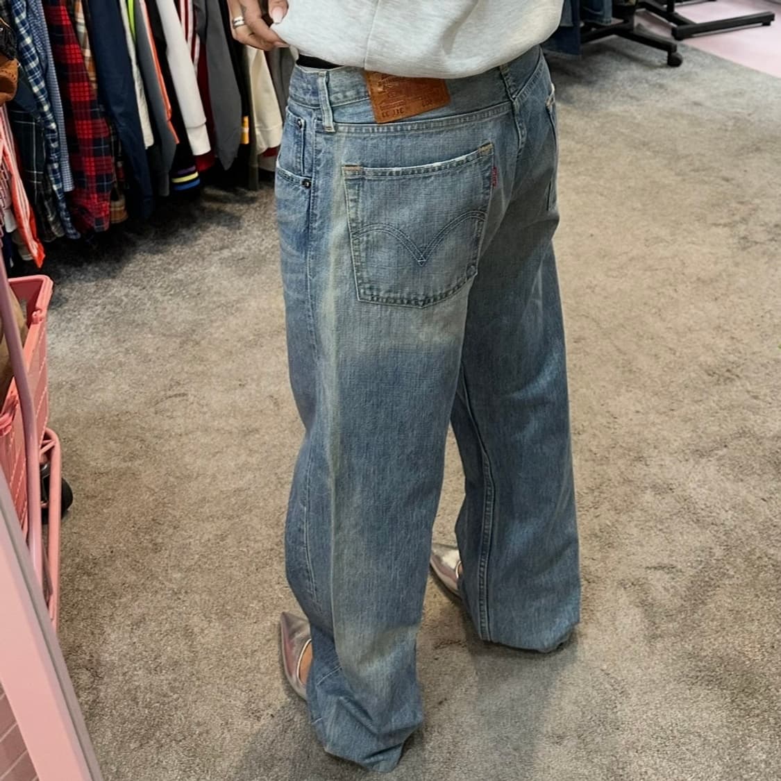 리바이스503 루즈핏 와이드 워싱 데님 팬츠(31) 상품이미지3