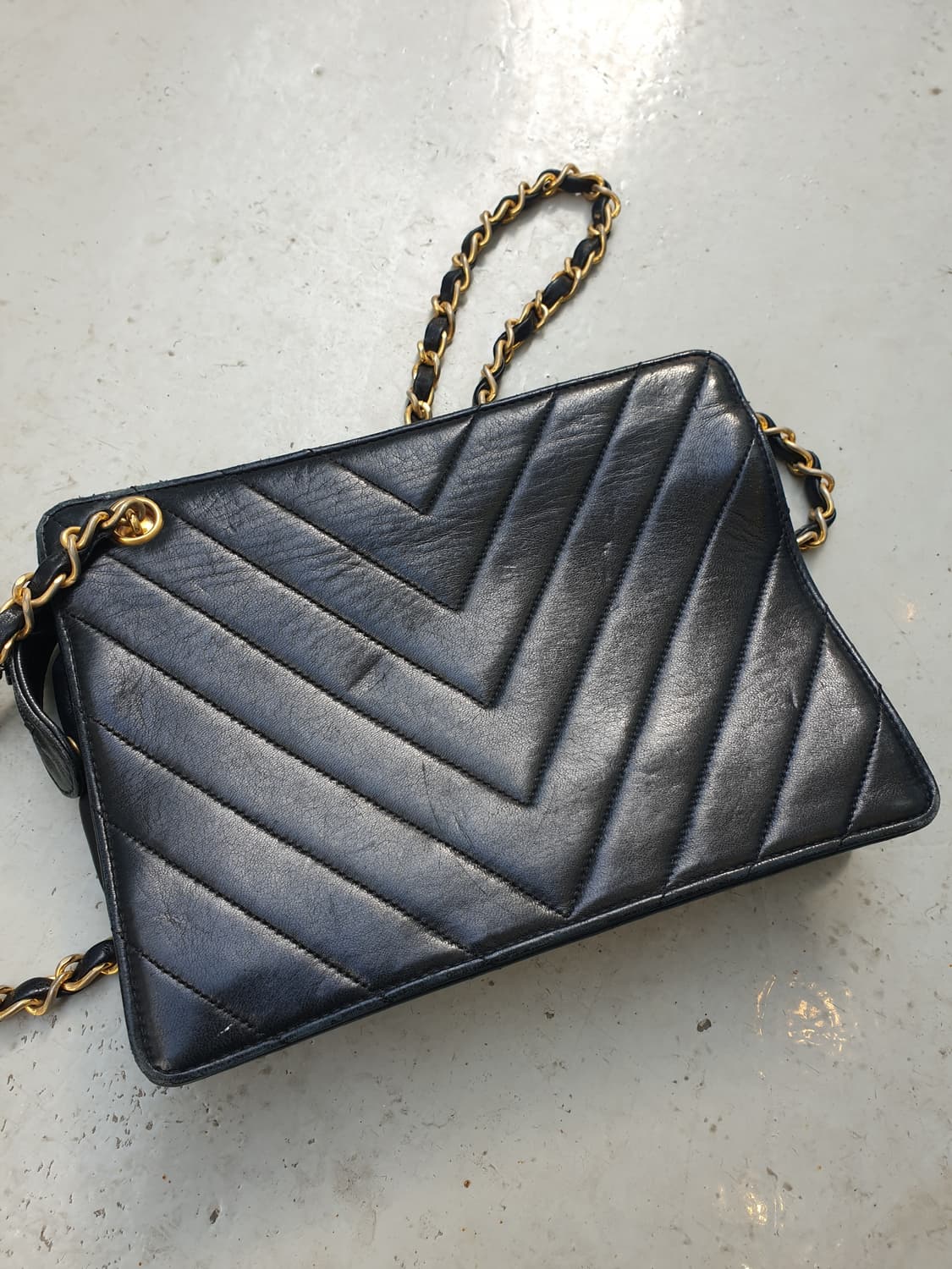 샤넬 빈티지 쉐브론 램스킨 숄더백 상품이미지2