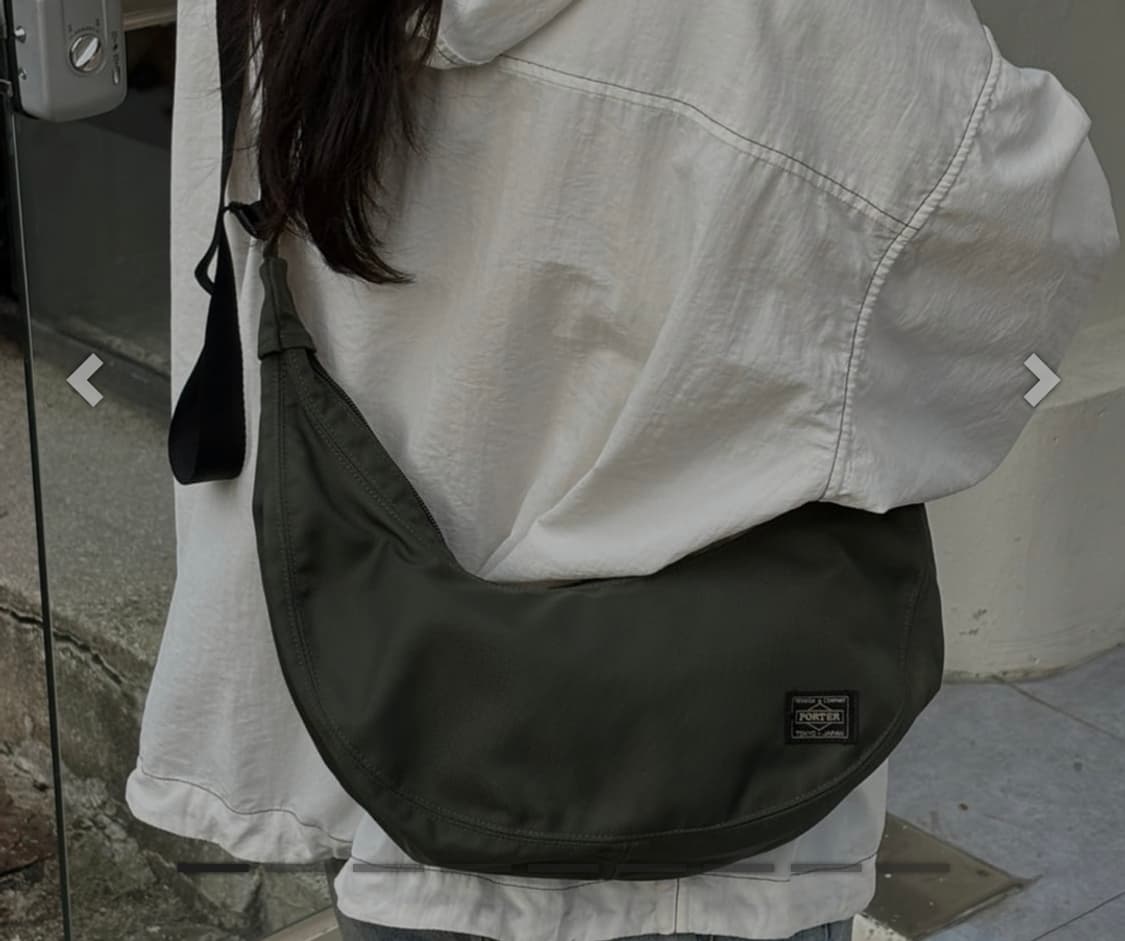 포터 라운드 숄더백 카키 s 상품이미지6