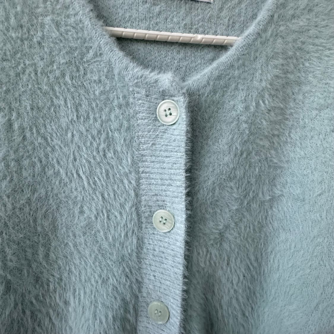 미쏘 보송포근 민트색 긴팔 가디건 M 상품이미지3