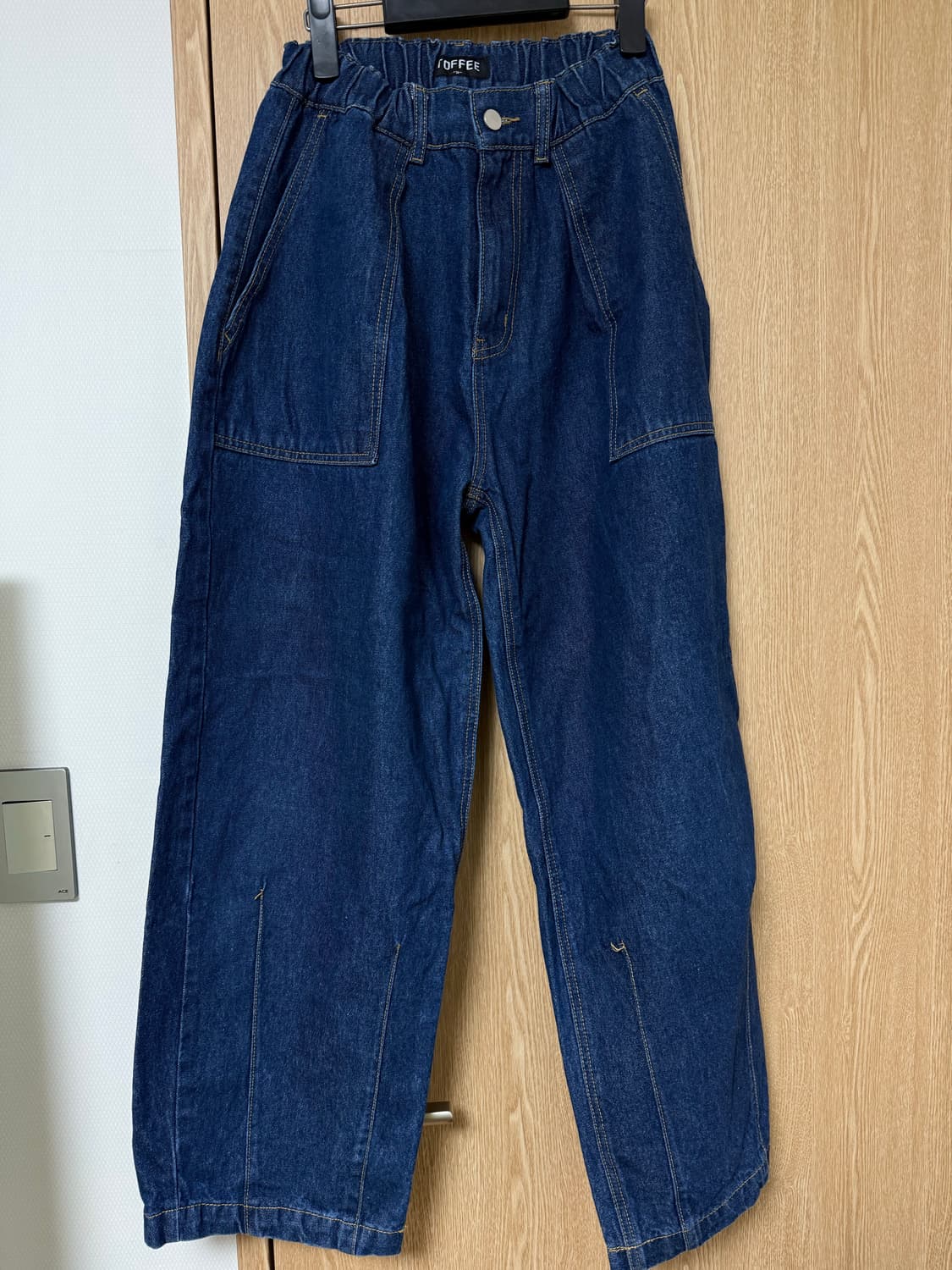 토피 와이드 데님 팬츠 상품이미지1